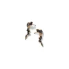 Mini Ruffled Ear Lassos - Black Spinel
