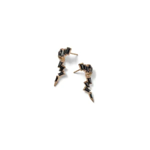 Mini Ruffled Ear Lassos - Black Spinel