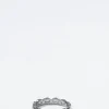 Mini Scallop Band Ring - White Zircon