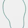 Mini Tile Opera Necklace - Turquoise