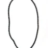 Mini Tile Opera Necklace - Black Spinel