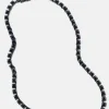 Mini Tile Rivière Necklace - Black Spinel