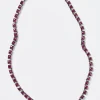 Mini Tile Rivière Necklace - Ruby