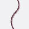 Mini Tile Tennis Bracelet - Ruby