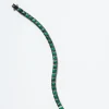 Mini Tile Tennis Bracelet - Malachite