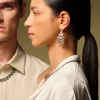 Nagano Chandelier Earrings - White Agate