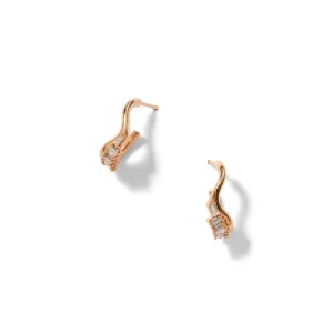 Nestled Ruched Hook Hoops - 18mm