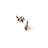 Pagoda Ear Clips - Black Spinel