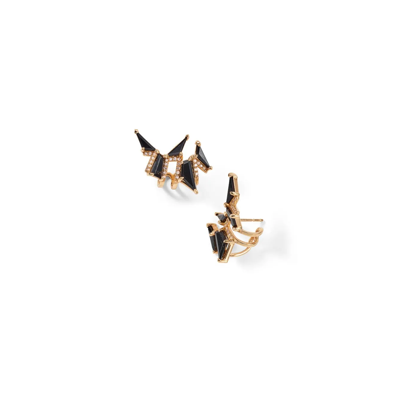 pagoda_ear_clips__black_s_0.webp Pagoda Ear Clips - Black Spinel