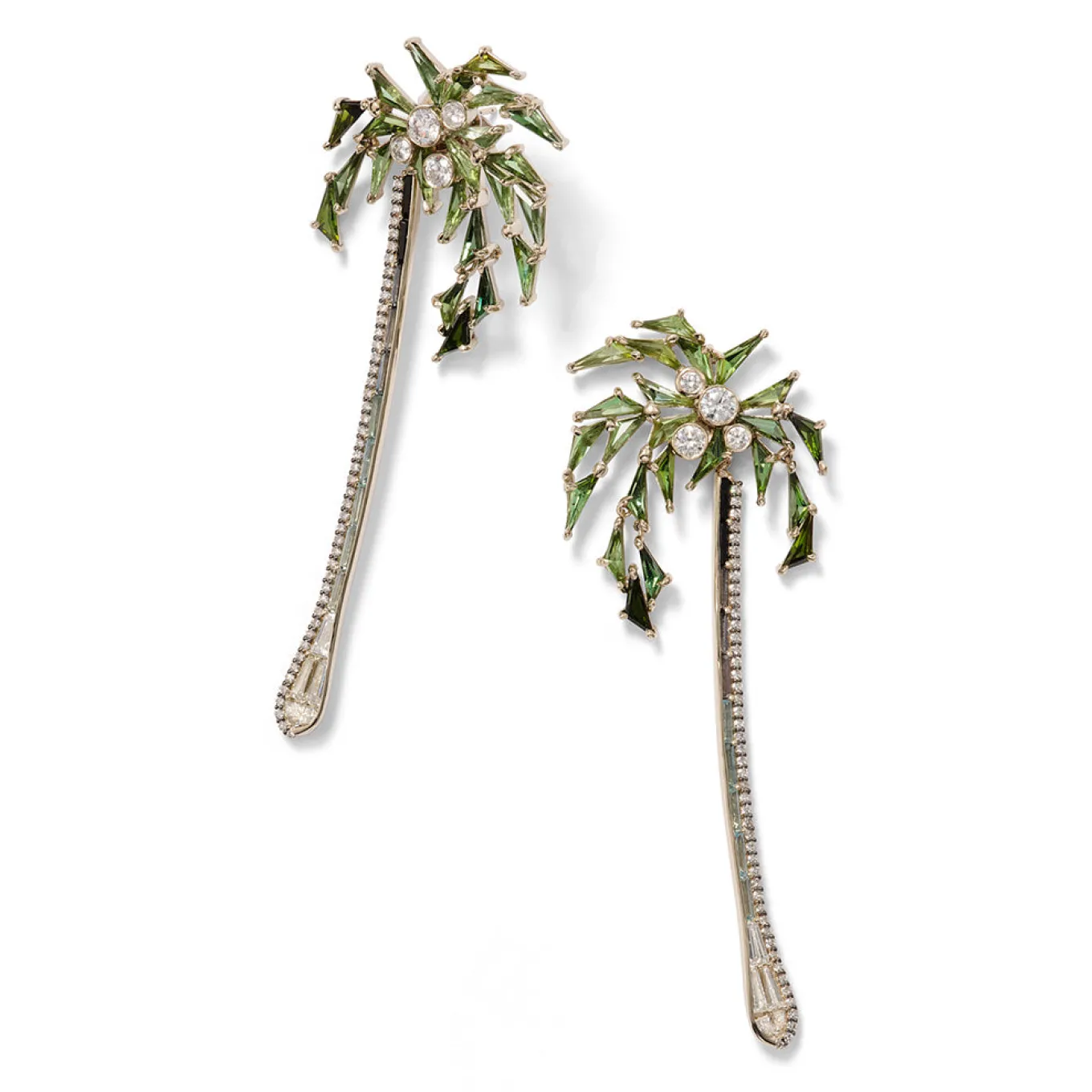 palm_and_stem_earrings__g_0.webp Palm and Stem Earrings - Green Tourmaline & Aquamarine