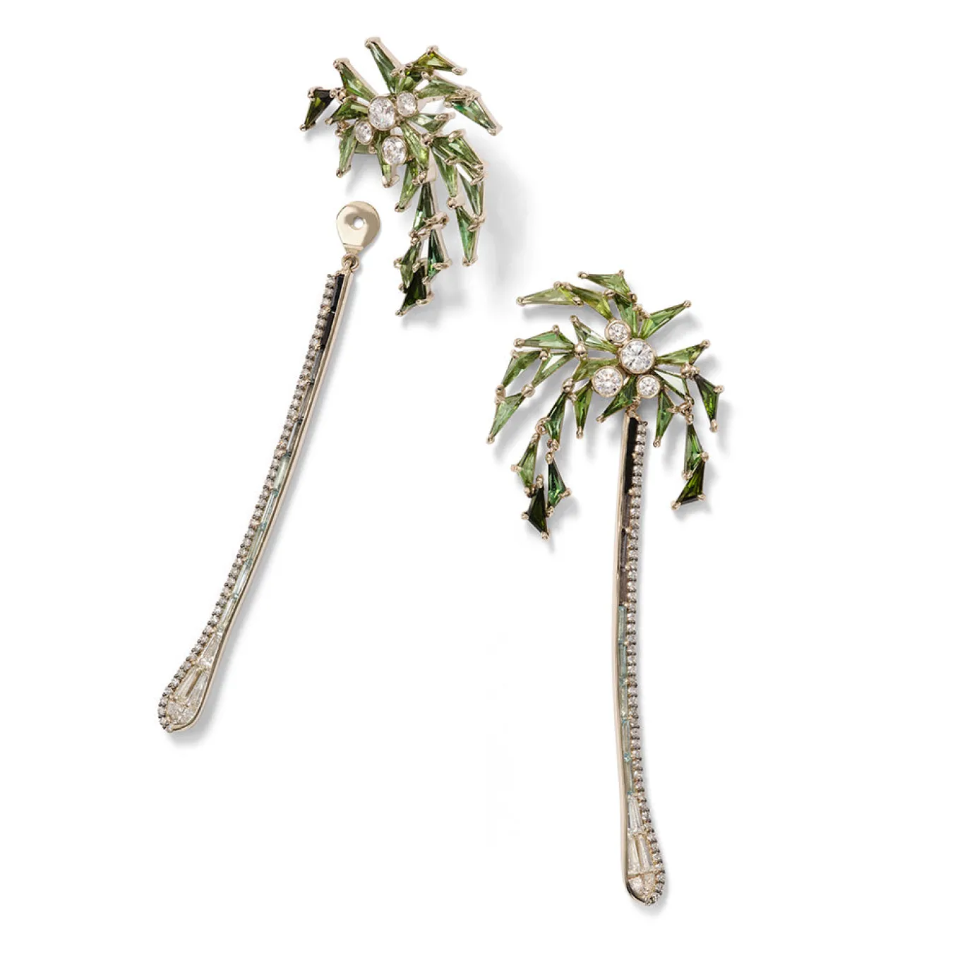 palm_and_stem_earrings__g_2.webp Palm and Stem Earrings - Green Tourmaline & Aquamarine