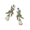 Parrot Earrings - Ethiopian Opal & Emerald