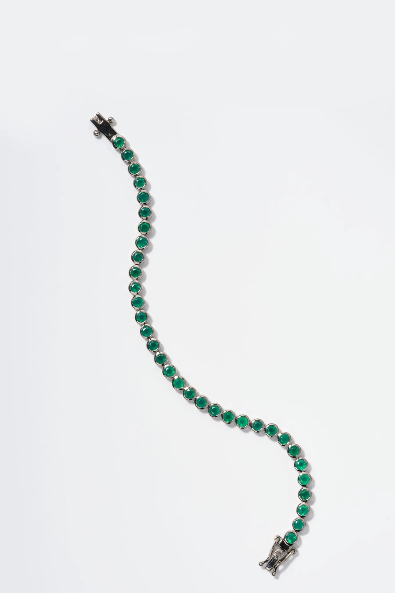 petite_dot_tennis_bracele_0.webp Petite Dot Tennis Bracelet - Green Onyx