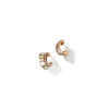Petite Ruched Hoops - Ethiopian Opal & Diamond Pavé