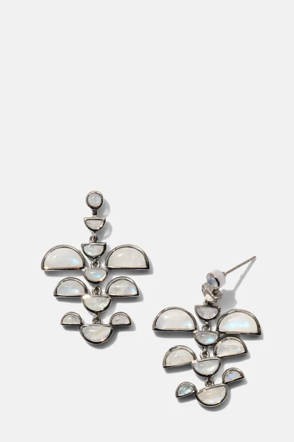 Phoenix Earrings - Rainbow Moonstone