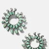 Pinwheel Earrings - Chrysoprase