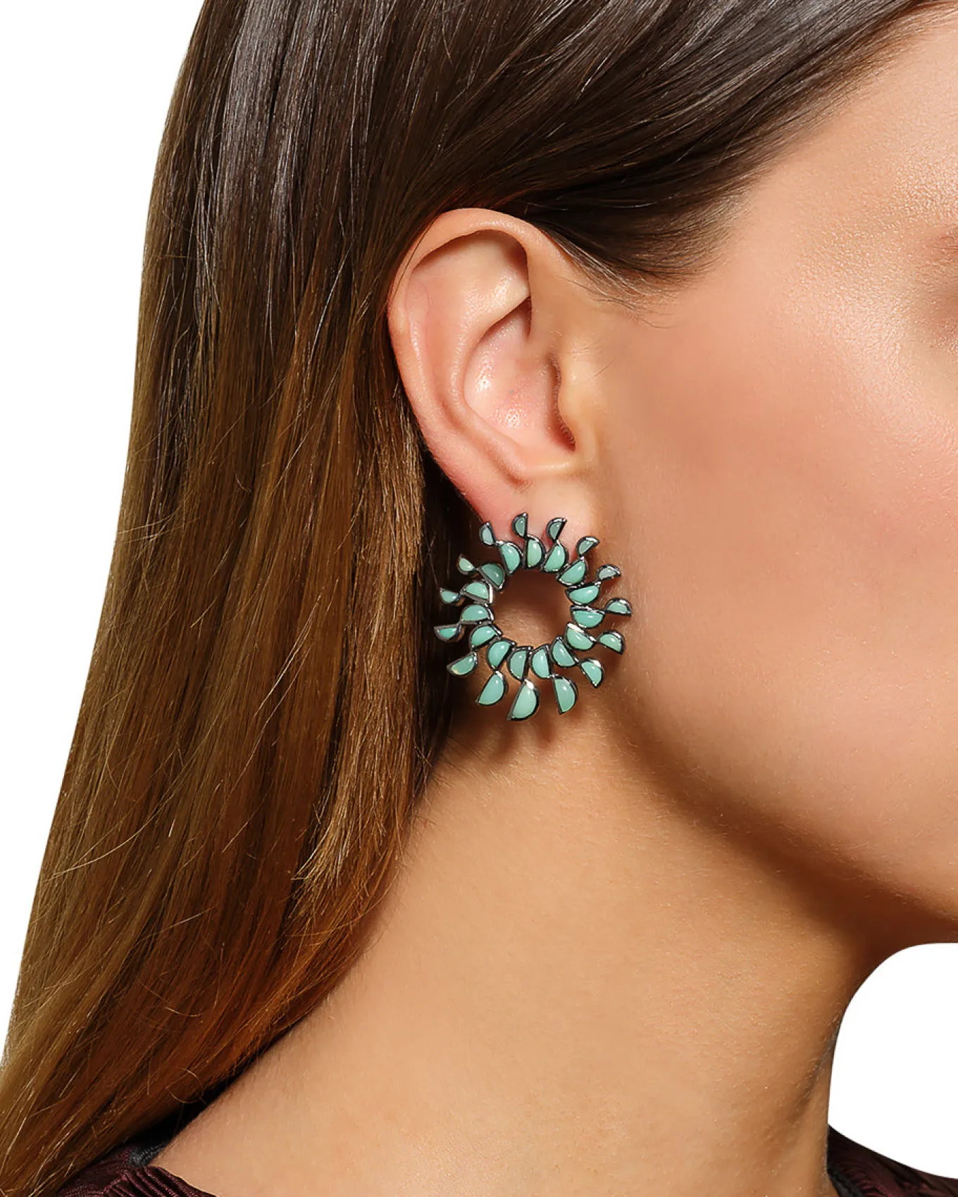pinwheel_earrings__chryso_1.webp Pinwheel Earrings - Chrysoprase