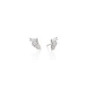 Pleat Earrings - Diamond & 18K White Gold