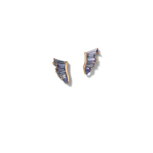 Pleat Earrings - Tanzanite
