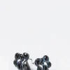 Prawn Earrings - Black Spinel
