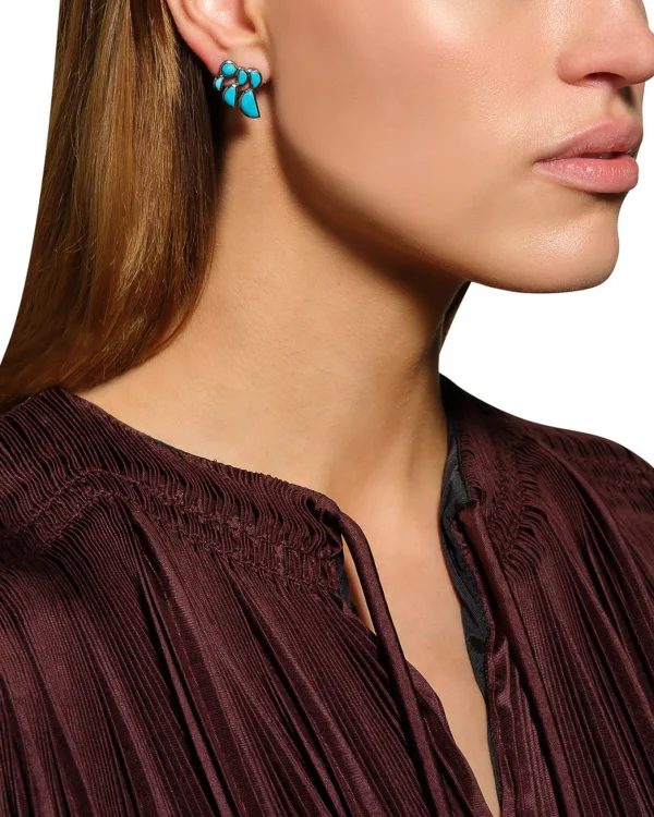 Prawn Earrings - Turquoise