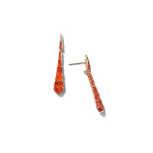 Raindrop Earrings - Fire Opal