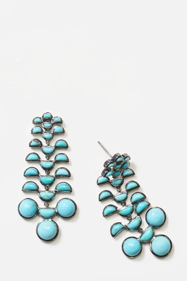 Reptile Girandole Earrings - Turquoise