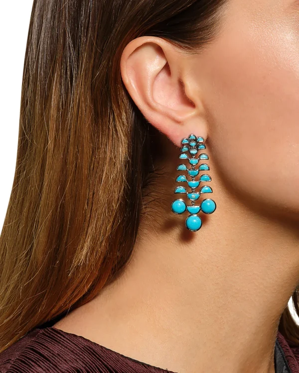 Reptile Girandole Earrings - Turquoise