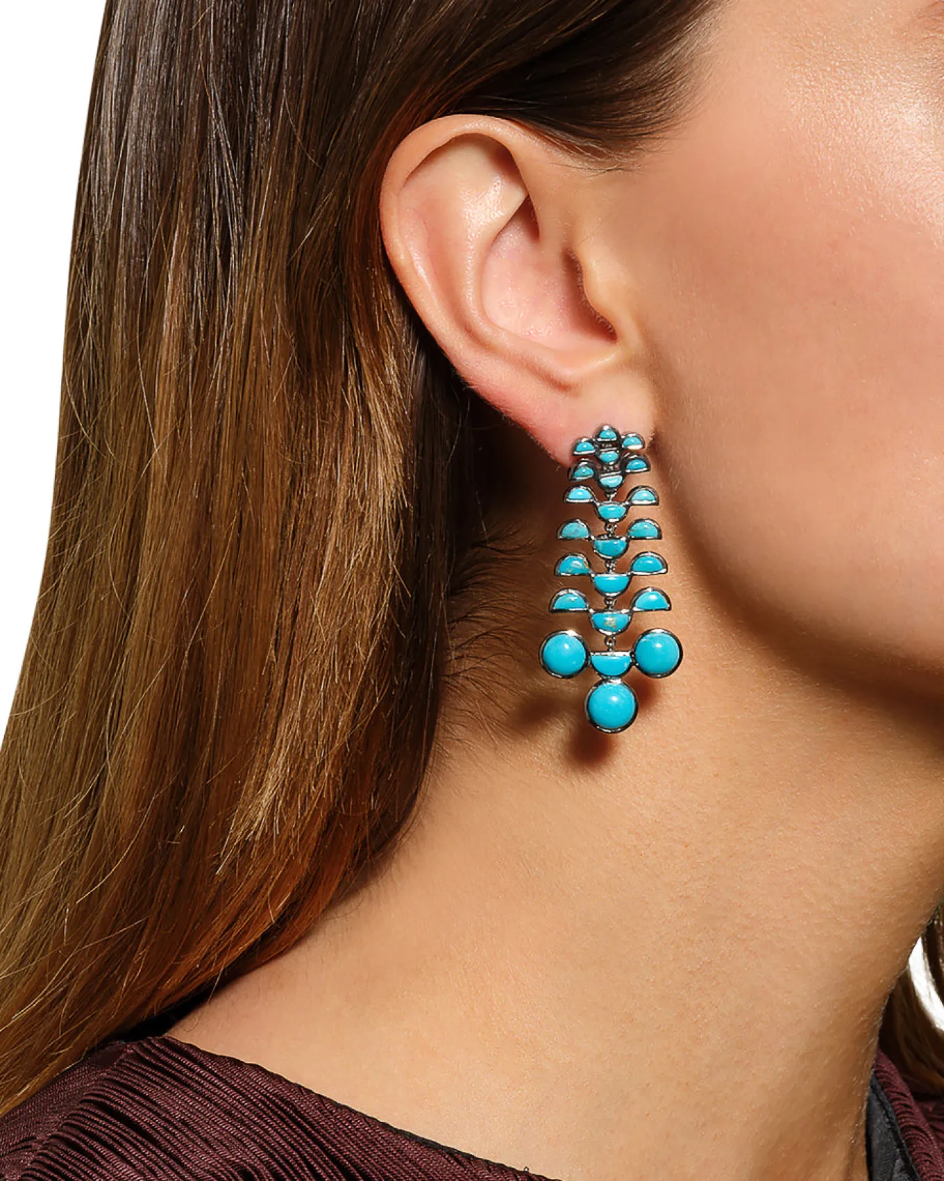 reptile_girandole_earring_1.webp Reptile Girandole Earrings - Turquoise