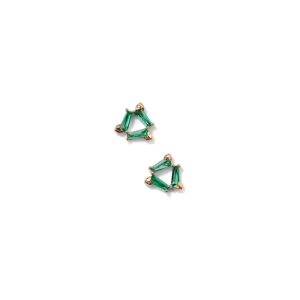Rosette Earrings - Emerald