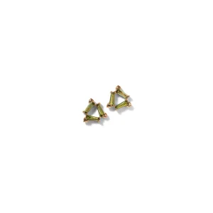 Rosette Earrings - Green Tourmaline