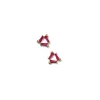 Rosette Earrings - Ruby