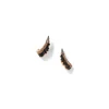 Ruched Ear Clips - Black Spinel
