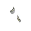 Ruched Ear Clips - Blue Peruvian Opal & Aquamarine