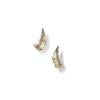 Ruched Ear Clips - Ethiopian Opal & Green Tourmaline