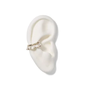 Ruched Ear Cuff - Diamond