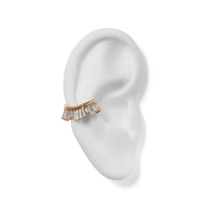 Ruched Ear Cuff - Diamond