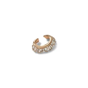 Ruched Ear Cuff - Diamond