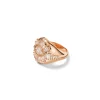 Ruched Emblem Ring - Diamond