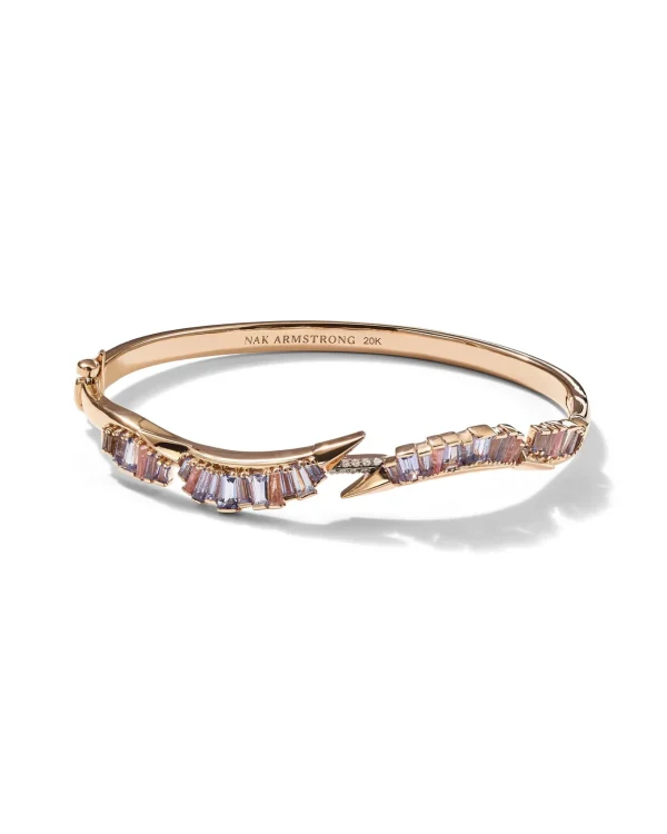 Ruched Open Coil Cuff - Tanzanite