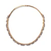 Ruched Rivière Necklace - Diamond & Tanzanite