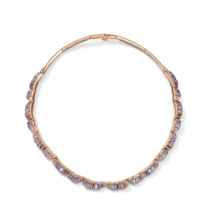 Ruched Rivière Necklace - Tanzanite