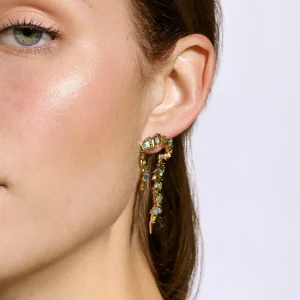 Ruffled Ear Lassos - Green Tourmaline