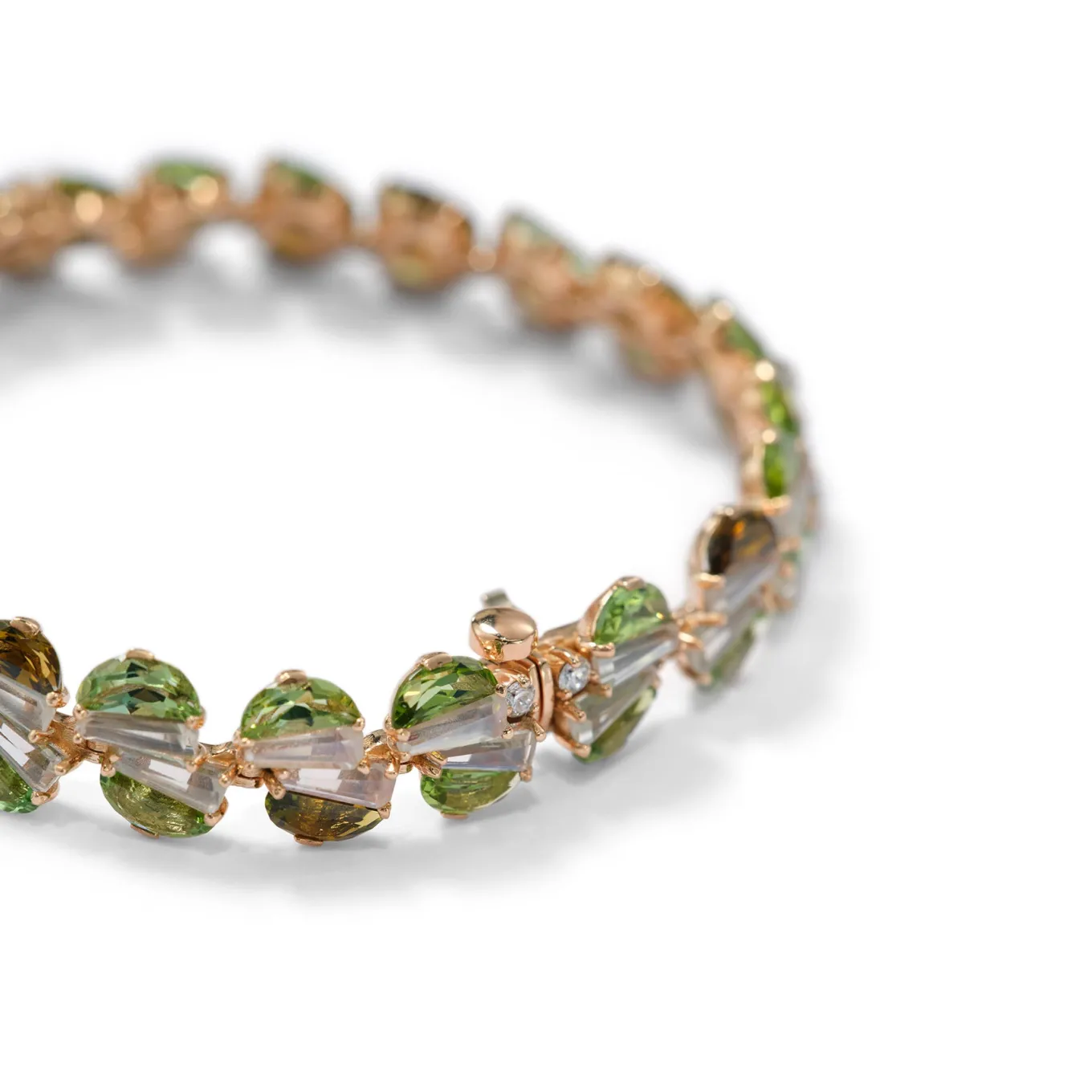 shirred_tennis_bracelet___1.webp Shirred Tennis Bracelet - Green Tourmaline