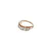 Single Ruched Band Ring - Diamond