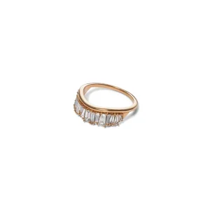 Single Ruched Band Ring - Diamond
