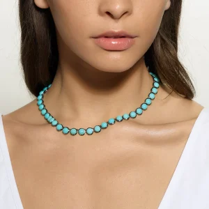 Small Dot Rivière Necklace - Turquoise