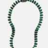 Small Elliptic Rivière Necklace - Malachite