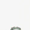 Small Scallop Band Ring - Green Onyx