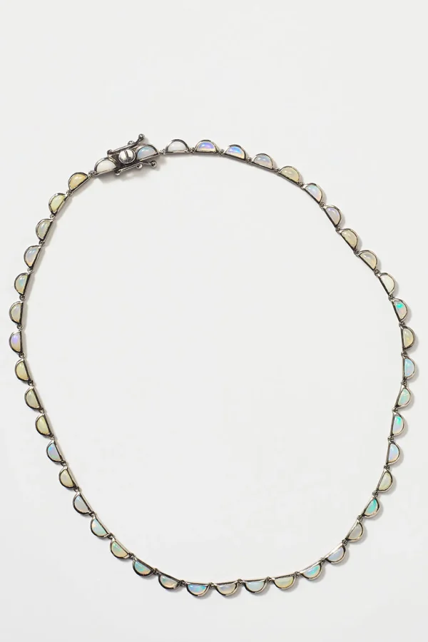 Small Scallop Rivière Necklace - Ethiopian Opal